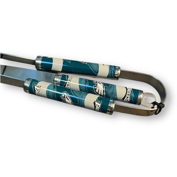 Philadelphia Eagles NFL Tailgate BBQ Grill Set Barbecue Spatula Tong Set x2 Tool - Picture 4 of 13